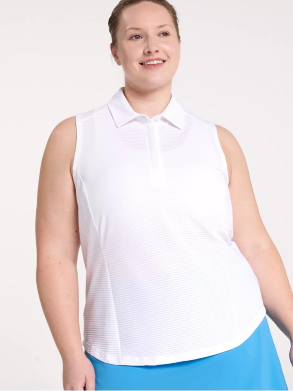 Calia golf white renew sleeveless Polo Top - Classic Collared Knit. XXL - Picture 4 of 16